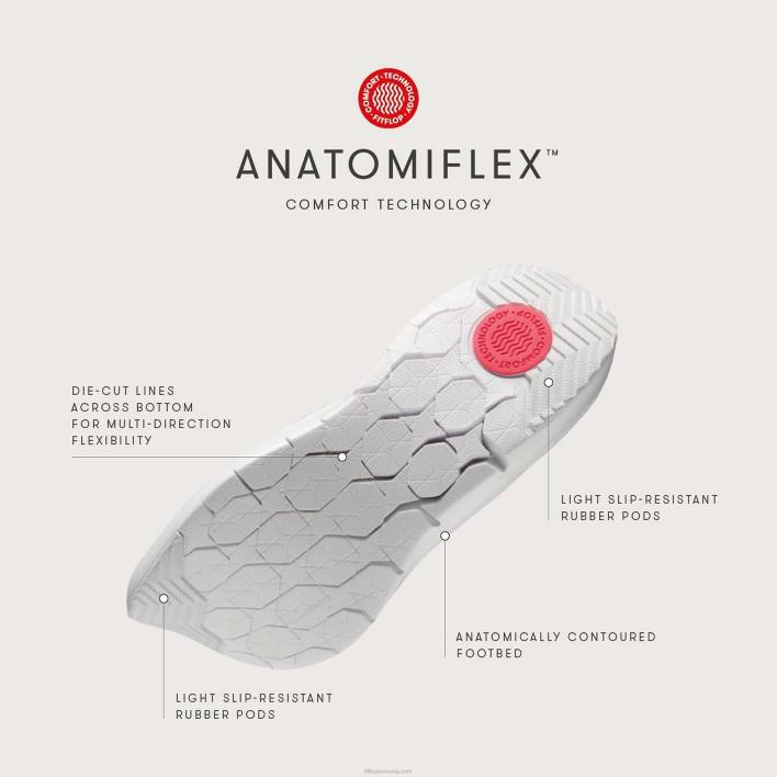 bărbați 8T84T347 alb urban pantofi sport anatomiflex din amestec de piele Fitflop