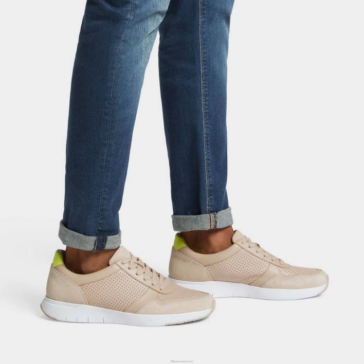 bărbați 8T84T349 bej piatra pantofi sport anatomiflex din amestec de piele Fitflop