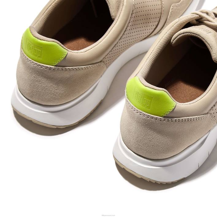 bărbați 8T84T349 bej piatra pantofi sport anatomiflex din amestec de piele Fitflop