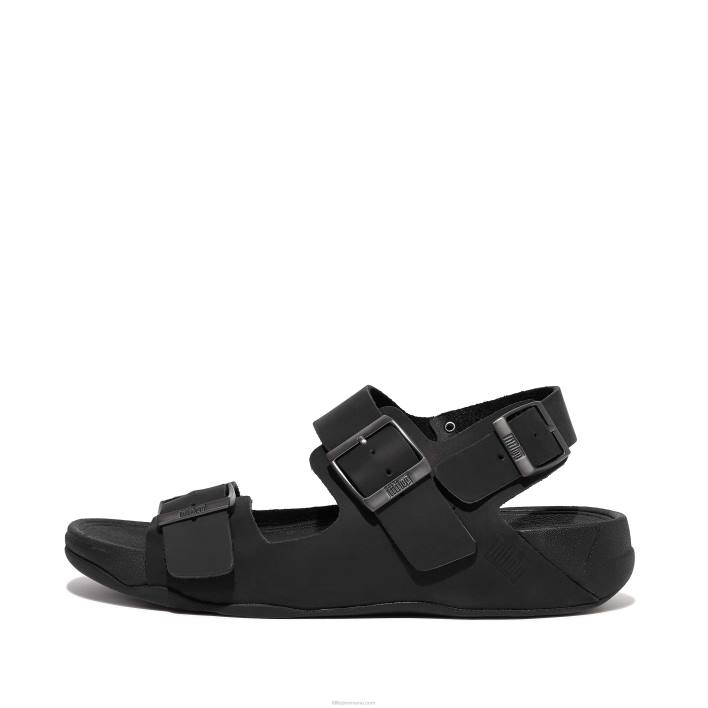 bărbați 8T84T115 negru sandale din nubuc cu cataramă gogh moc Fitflop