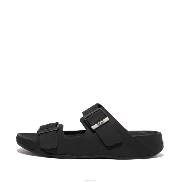 bărbați 8T84T112 negru diapozitive din nubuck cu cataramă moc gogh Fitflop