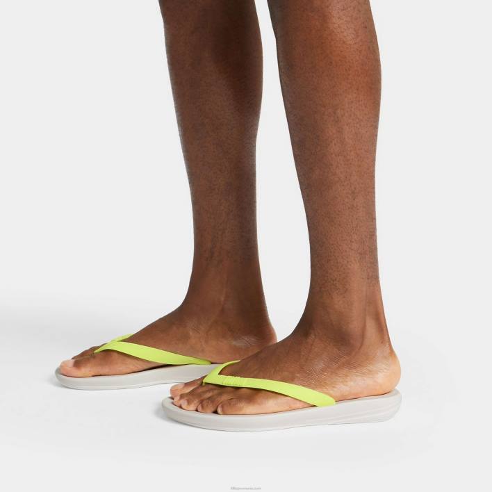 bărbați 8T84T201 alb/galben iqushion șlapi ergonomici Fitflop