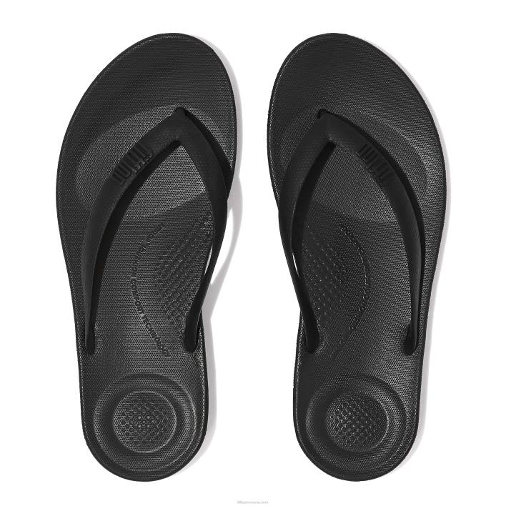 bărbați 8T84T203 negru iqushion șlapi ergonomici Fitflop
