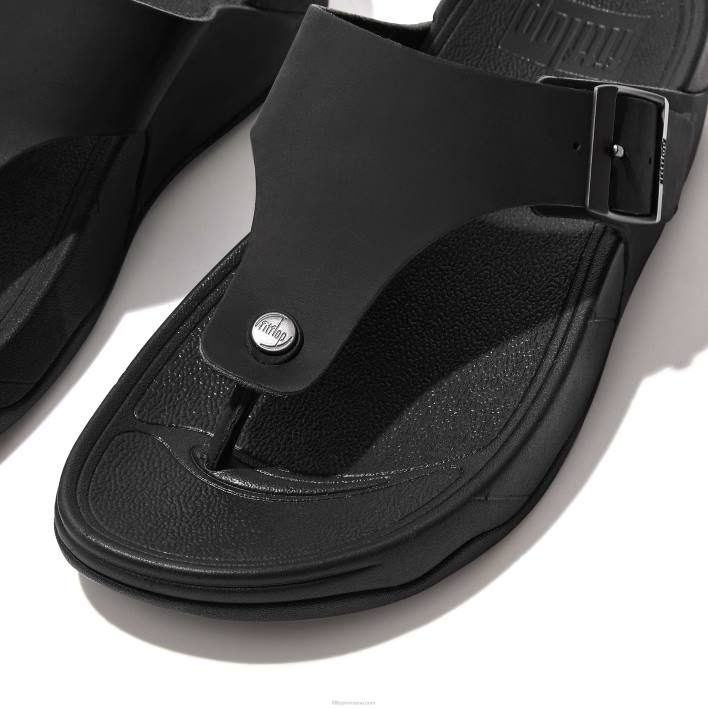 bărbați 8T84T111 negru trakk ii cataramă nubuck degetele de la picioare Fitflop