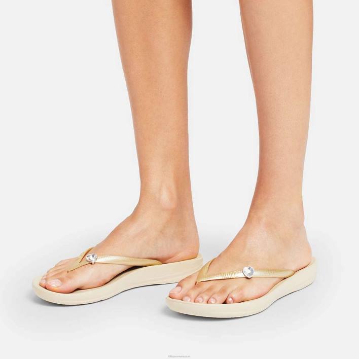 femei 8T84T30 clar Charms iqushion Charms cu inimă de cristal, pachet de 2 Fitflop