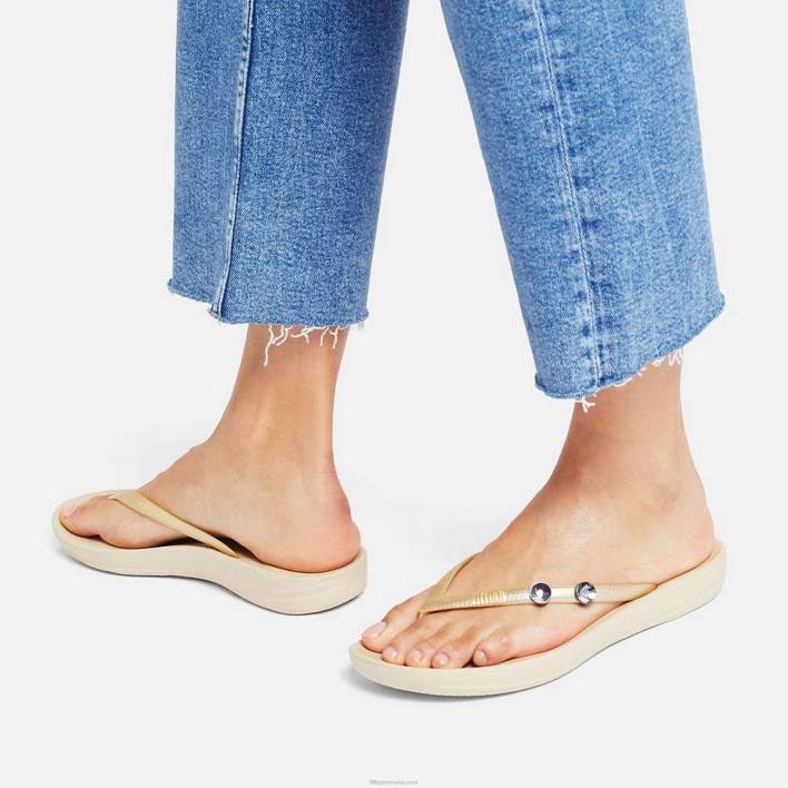 femei 8T84T36 coton Charms iqushion Charms cu cristale rotunde pachet de 2 Fitflop