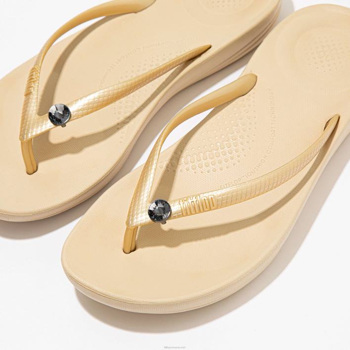 femei 8T84T36 coton Charms iqushion Charms cu cristale rotunde pachet de 2 Fitflop