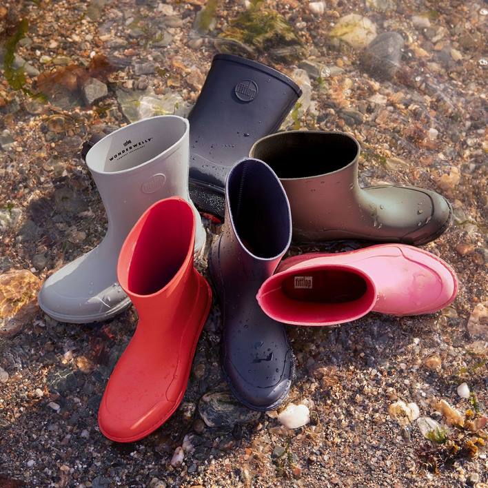 femei 8T84T313 marina de la miezul nopții Wonderwelly cizme wellington scurte Fitflop