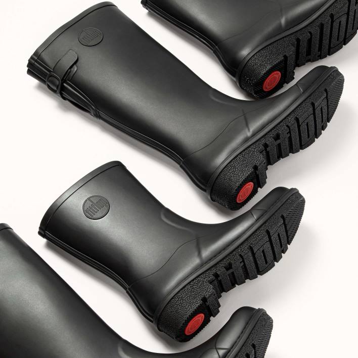 femei 8T84T314 tot negru cizme wellington foarte înalte Fitflop