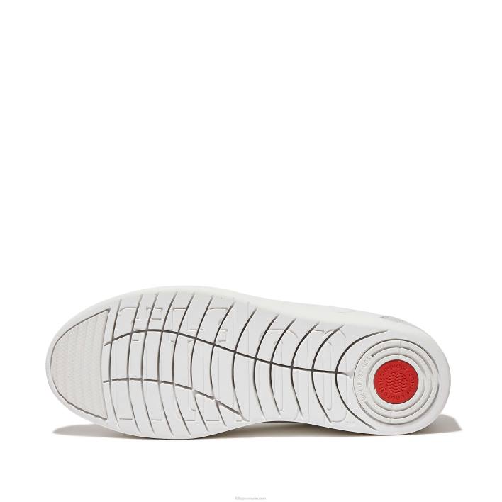 femei 8T84T221 alb/albastru mare pantofi de sport din piele raliu/de piele de căprioară Fitflop