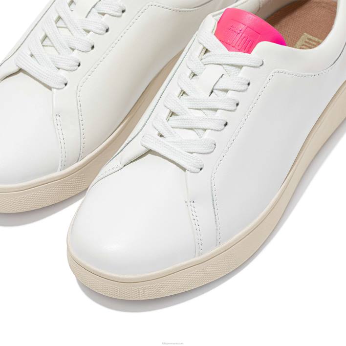 femei 8T84T228 alb/roz pop pantofi rally neon-pop din piele Fitflop