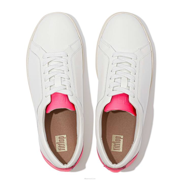femei 8T84T228 alb/roz pop pantofi rally neon-pop din piele Fitflop