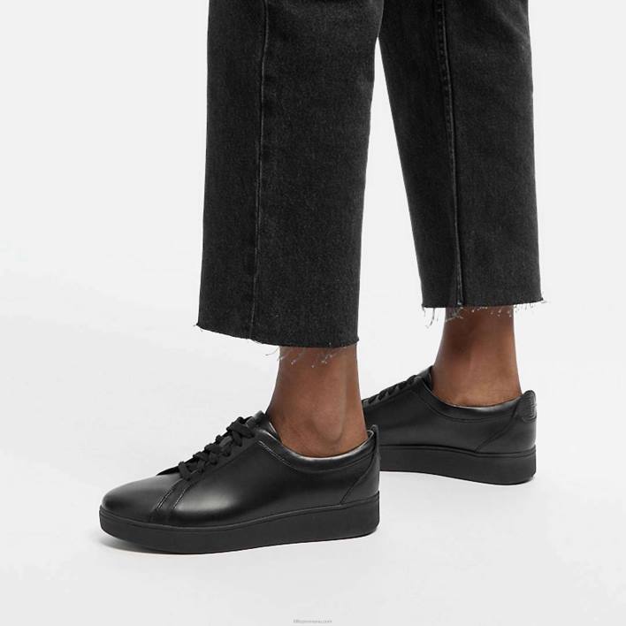 femei 8T84T248 tot negru pantofi sport din piele de raliu Fitflop