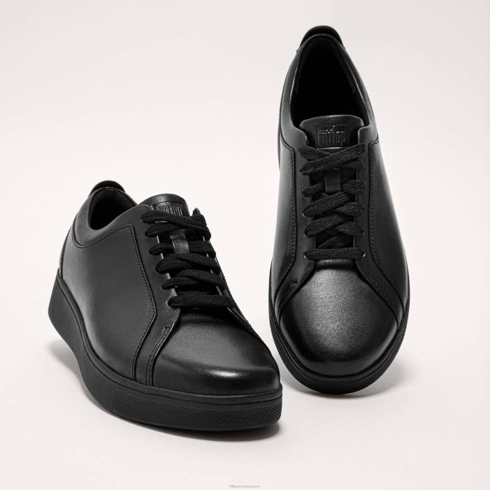 femei 8T84T248 tot negru pantofi sport din piele de raliu Fitflop