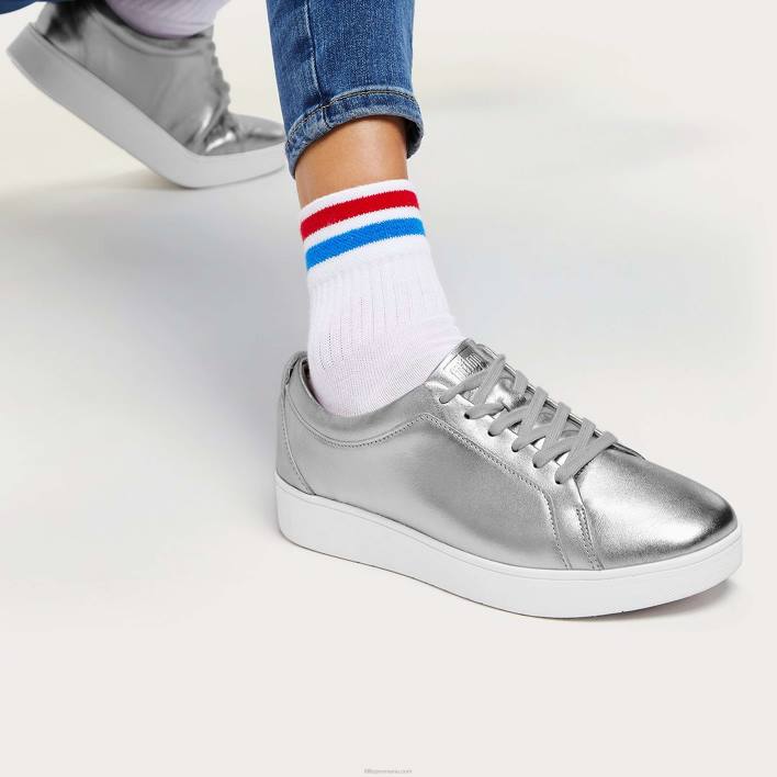 femei 8T84T250 argint pantofi sport din piele de raliu Fitflop