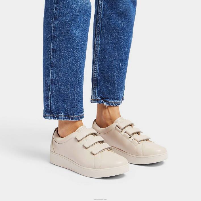 femei 8T84T262 bej piatra pantofi sport cu curele din piele de raliu Fitflop