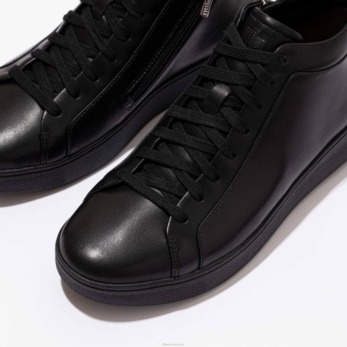 femei 8T84T279 tot negru pantofi sport înalți din piele de raliu Fitflop