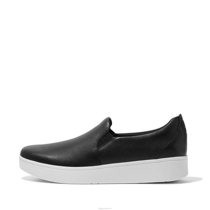 femei 8T84T281 negru Pantofi de antrenament skate cu slip-on din piele de raliu Fitflop