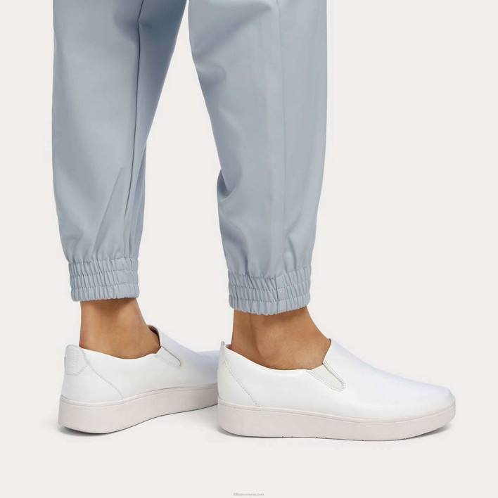 femei 8T84T282 alb urban Pantofi de antrenament skate cu slip-on din piele de raliu Fitflop