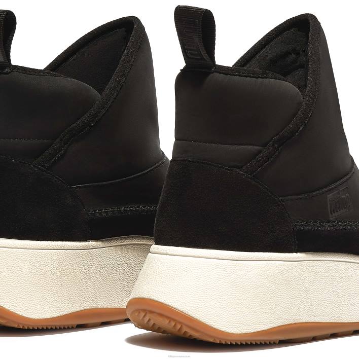 femei 8T84T295 negru Pantofi de antrenament tip f-mode nubuck-mix cu formă plată Fitflop