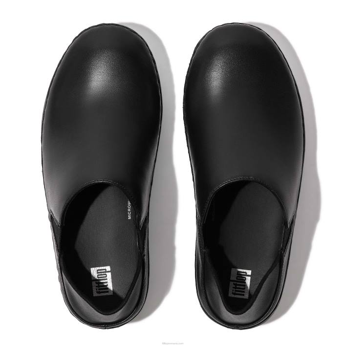 femei 8T84T344 tot negru mocasini superloafer din piele Fitflop