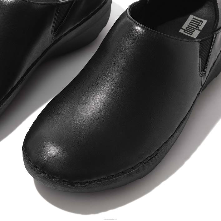 femei 8T84T344 tot negru mocasini superloafer din piele Fitflop