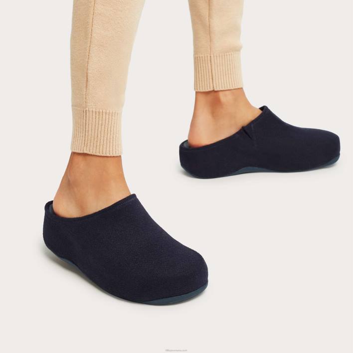 femei 8T84T320 marina de la miezul nopții shuv cushy felt clog papuci Fitflop