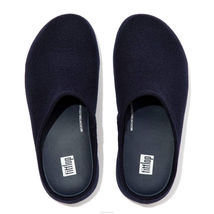 femei 8T84T320 marina de la miezul nopții shuv cushy felt clog papuci Fitflop