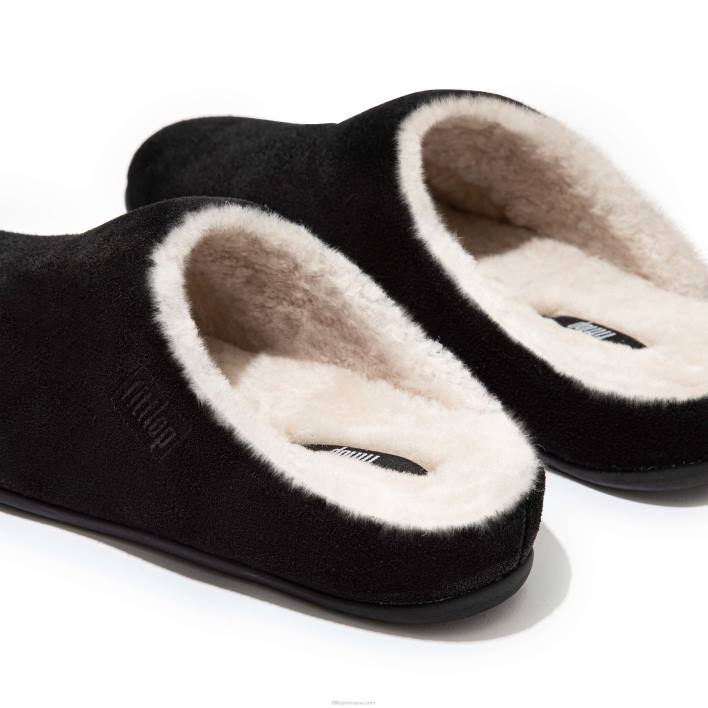 femei 8T84T323 negru papuci din piele intoarsa chrissie Fitflop