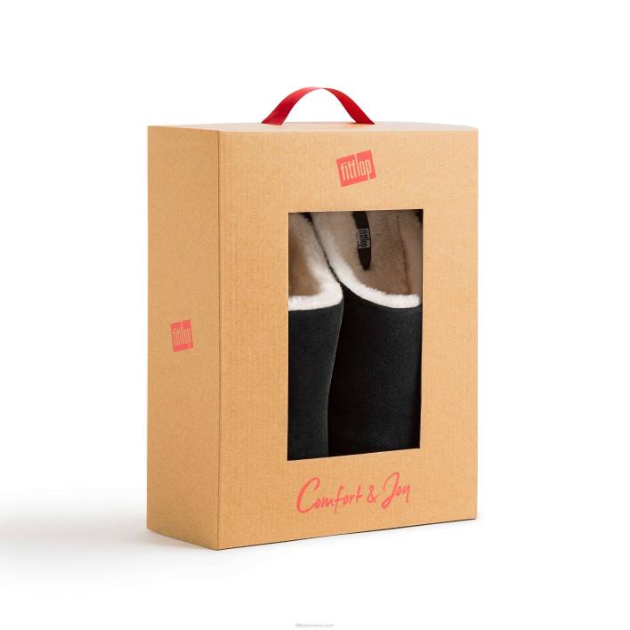 femei 8T84T323 negru papuci din piele intoarsa chrissie Fitflop