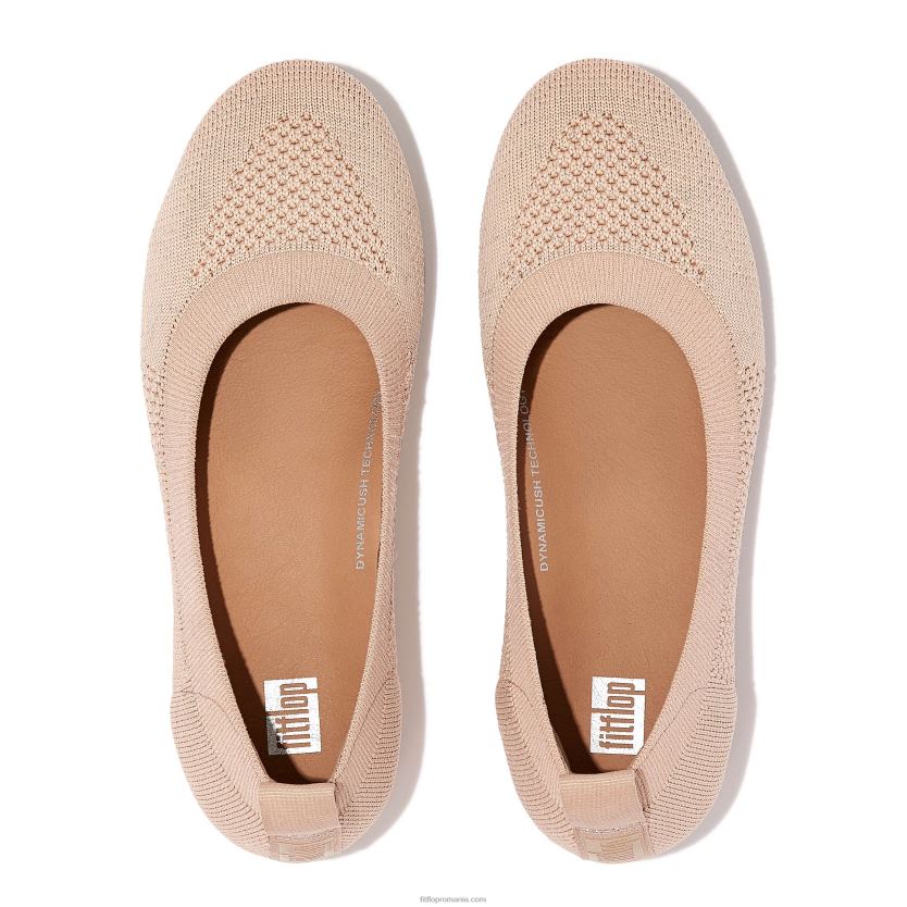 Fitflop femei balerini alegro e01 multi-tricot 8T84T292 bronz/platino
