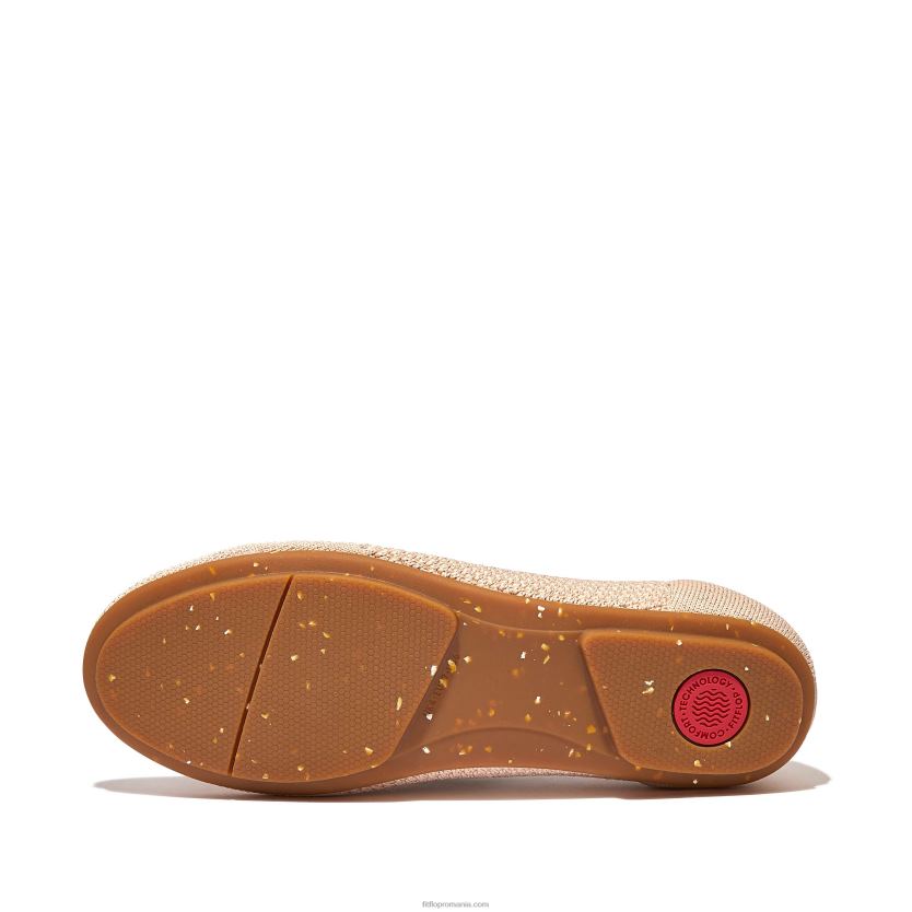 Fitflop femei balerini alegro e01 multi-tricot 8T84T292 bronz/platino