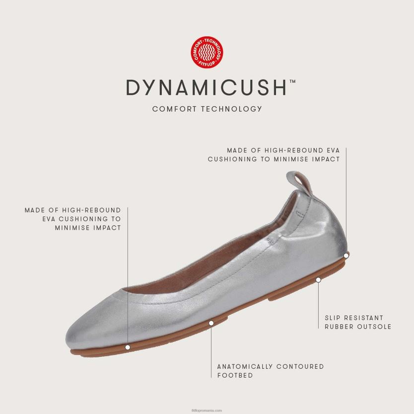 Fitflop femei balerini alegro e01 multi-tricot 8T84T292 bronz/platino