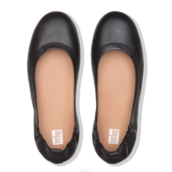 femei 8T84T285 negru balerini allegro din piele moale Fitflop