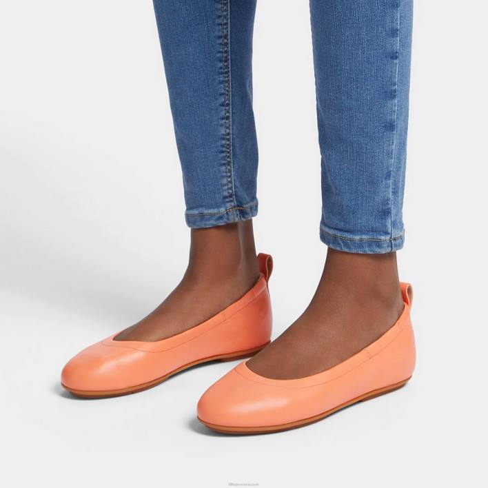 femei 8T84T286 coral de soare balerini allegro din piele moale Fitflop
