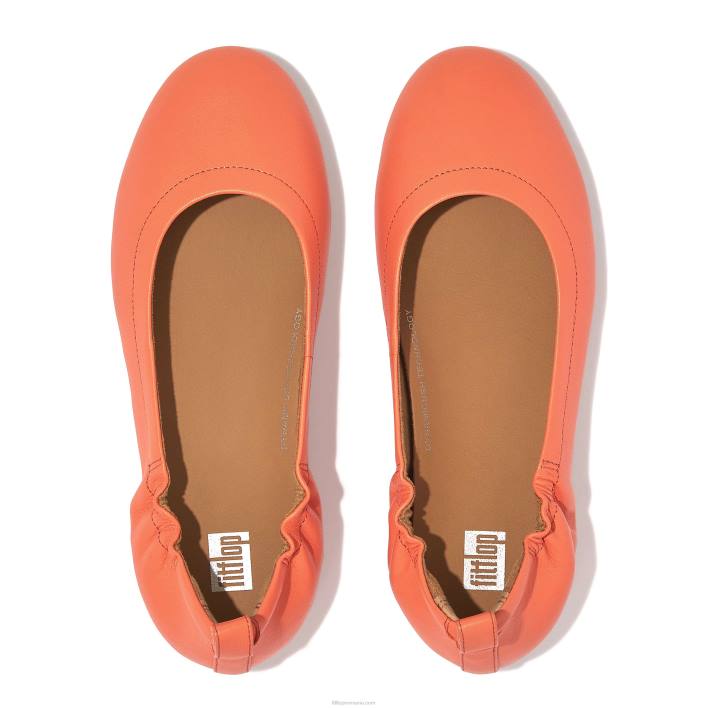 femei 8T84T286 coral de soare balerini allegro din piele moale Fitflop