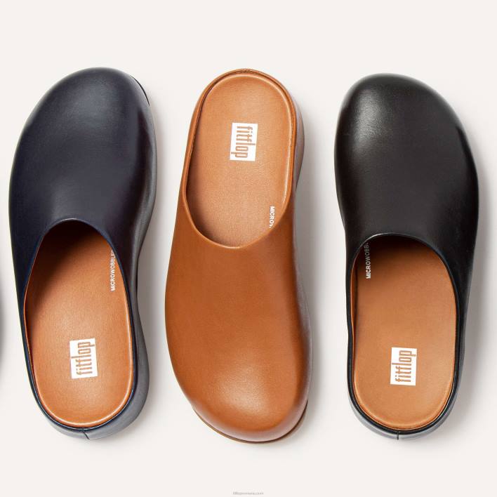 femei 8T84T331 marina de la miezul nopții saboți din piele shuv Fitflop