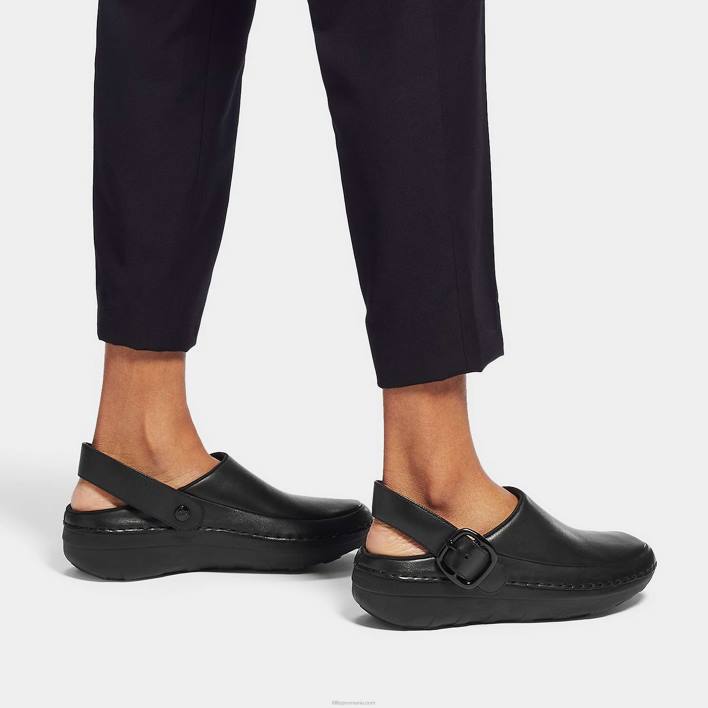 femei 8T84T338 negru saboți din piele gogh pro superlight Fitflop