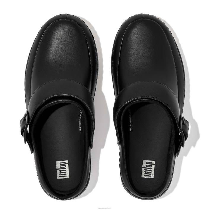 femei 8T84T338 negru saboți din piele gogh pro superlight Fitflop