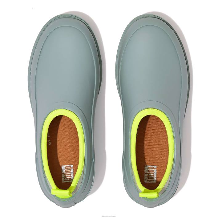 femei 8T84T342 albastru rece wonderclog neon-pop saboți impermeabili din cauciuc Fitflop