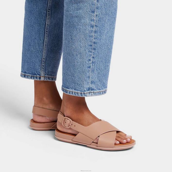 femei 8T84T71 bej sandale încrucișate gracie din piele Fitflop
