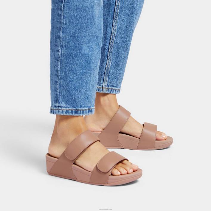femei 8T84T103 bej lulu diapozitive reglabile din piele Fitflop