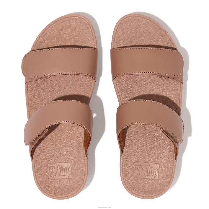 femei 8T84T103 bej lulu diapozitive reglabile din piele Fitflop