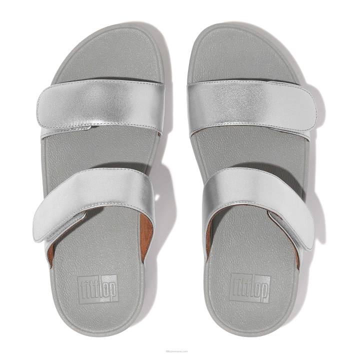 femei 8T84T124 argint lulu diapozitive reglabile din piele Fitflop