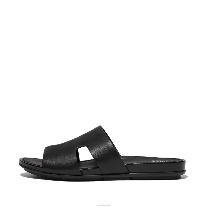 femei 8T84T144 tot negru diapozitive din piele gracie cu stâlp pentru vârf Fitflop