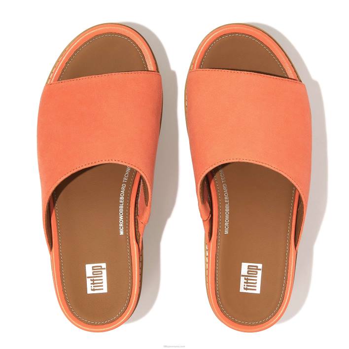 femei 8T84T155 coral de soare Sandale cu pană de piele de căprioară cu plută eloise Fitflop