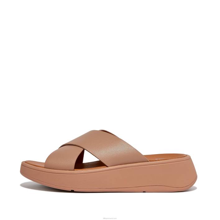 femei 8T84T174 bej Sandale încrucișate din piele f-mode Fitflop