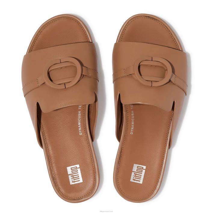 femei 8T84T188 bronz latte diapozitive din piele gracie circlet Fitflop