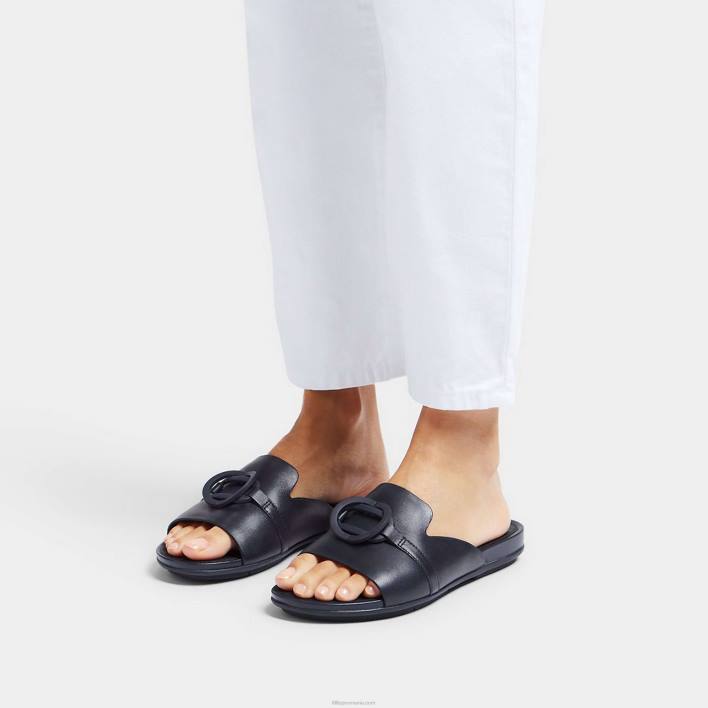 femei 8T84T189 marina de la miezul nopții diapozitive din piele gracie circlet Fitflop