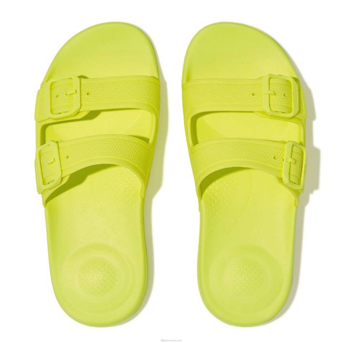 femei 8T84T87 galben electric glisiere cu cataramă iqushion cu două bare Fitflop